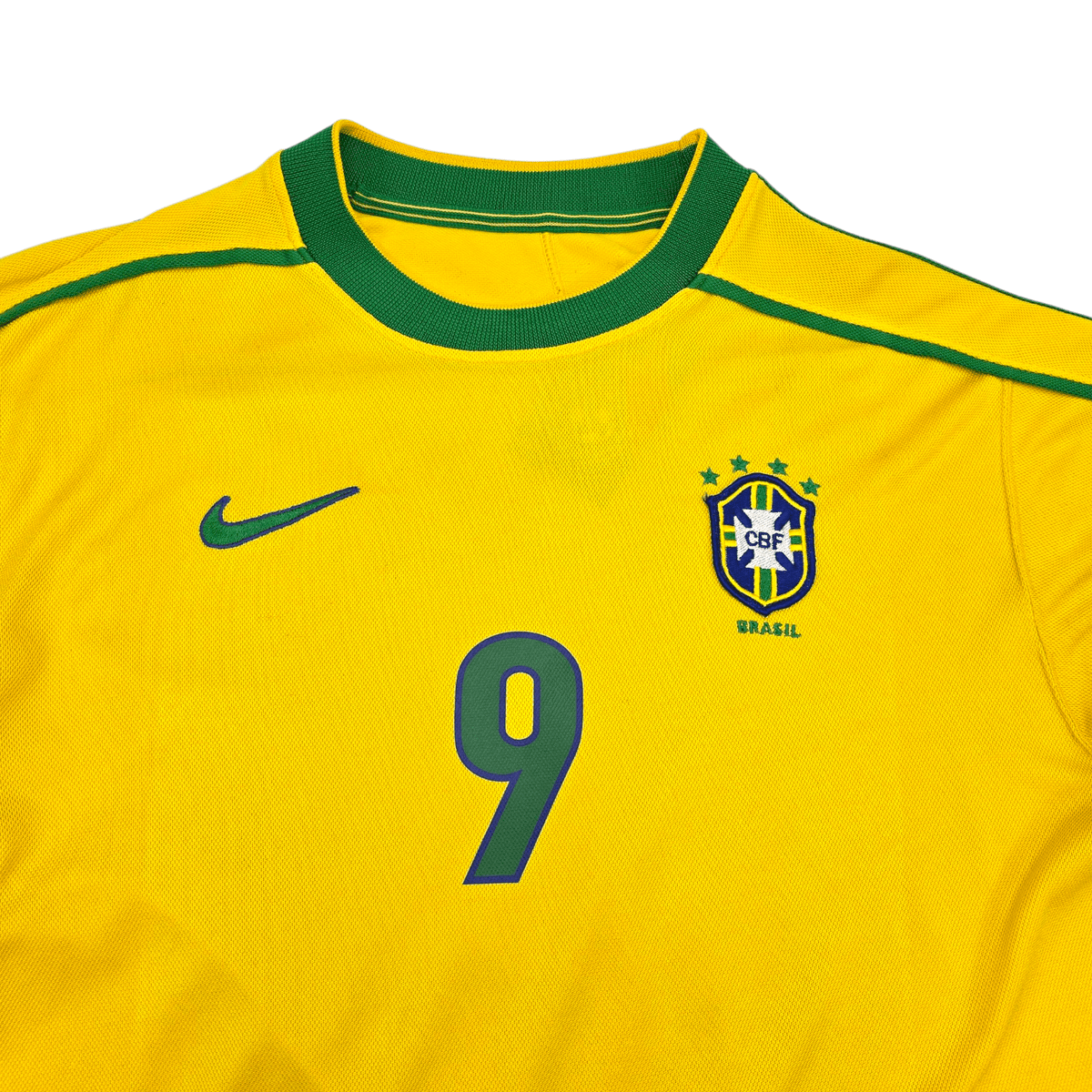 1998/00 Brazil Home Football Shirt (S) Nike 9 Ronaldo - Football Finery - FF301511