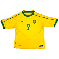 1998/00 Brazil Home Football Shirt (S) Nike 9 Ronaldo - Football Finery - FF301511