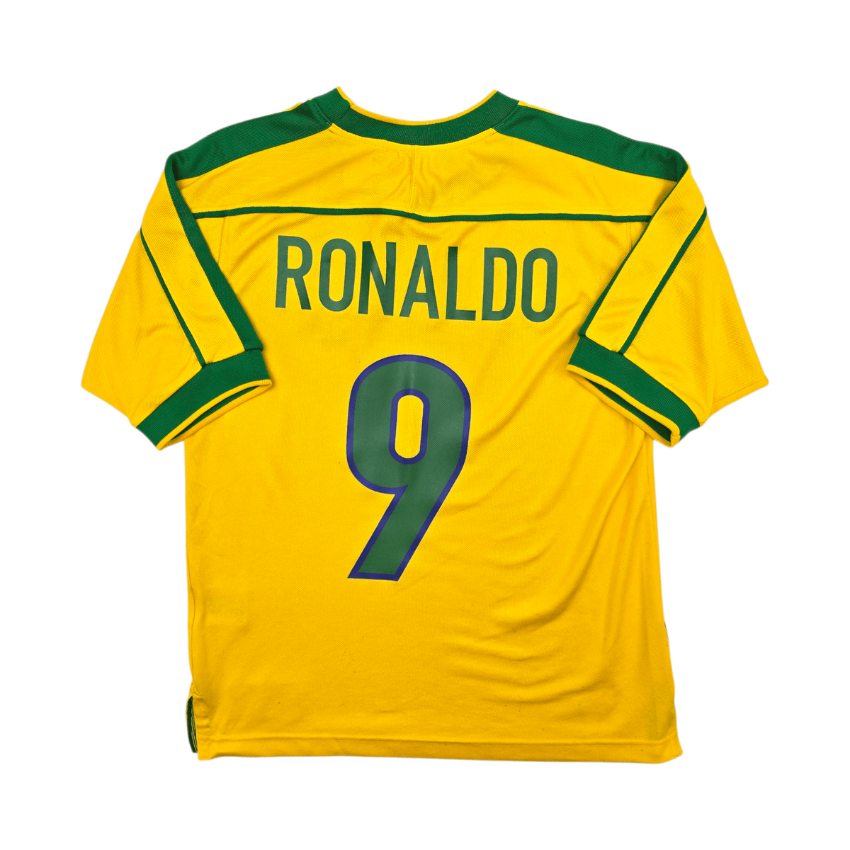 1998/00 Brazil Home Football Shirt (S) Nike 9 Ronaldo - Football Finery - FF303413