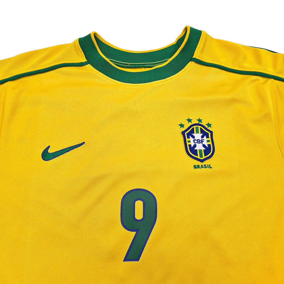 1998/00 Brazil Home Football Shirt (S) Nike 9 Ronaldo - Football Finery - FF303413