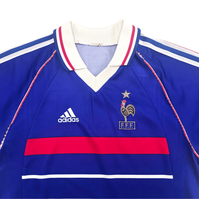 1998/00 France Home Football Shirt (M) Adidas - Football Finery - FF304442