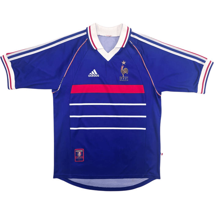 1998/00 France Home Football Shirt (M) Adidas - Football Finery - FF304442