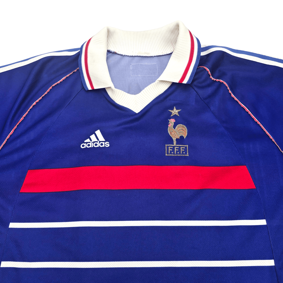 1998/00 France Home Football Shirt (XL) Adidas 10 Zidane - Football Finery - FF301899
