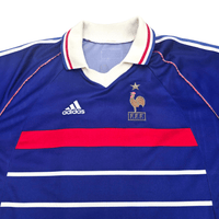 1998/00 France Home Football Shirt (XL) Adidas 10 Zidane - Football Finery - FF301899