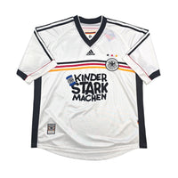 1998/00 Germany Home Football Shirt (2XL) Adidas (Kinder Stark Machen) - Football Finery - FF304443