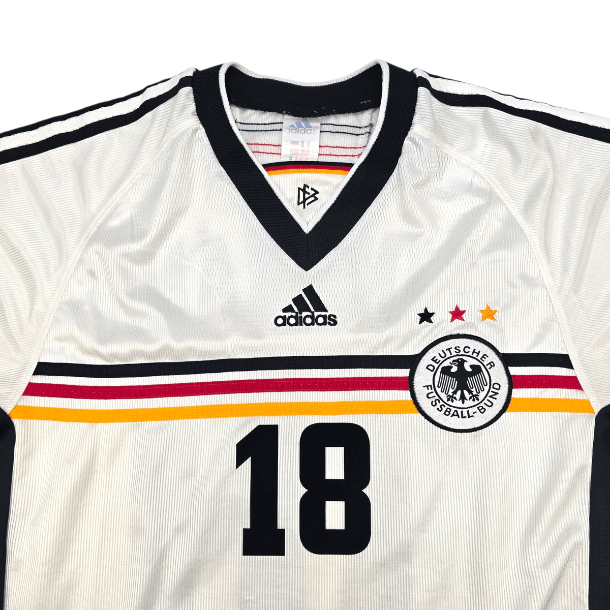 1998/00 Germany Home Football Shirt (M) Adidas 18 Klinsmann - Football Finery - FF302515