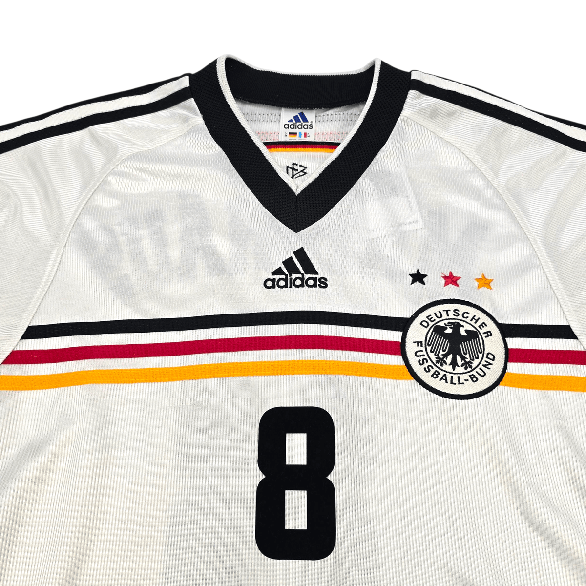 1998/00 Germany Home Football Shirt (M) Adidas 8 Matthaus - Football Finery - FF300077