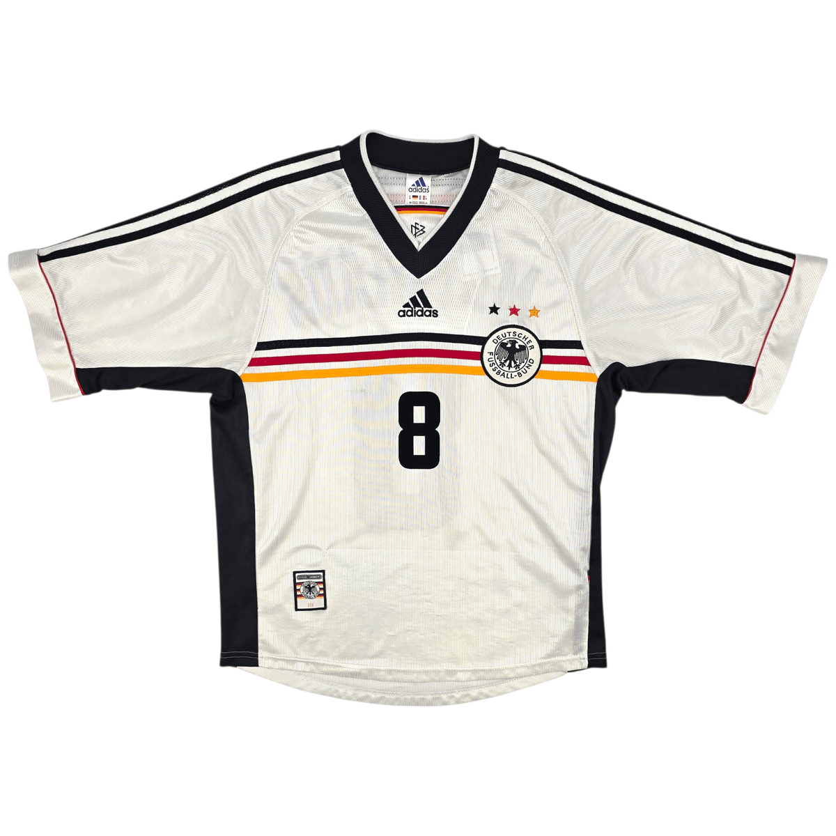 1998/00 Germany Home Football Shirt (M) Adidas 8 Matthaus - Football Finery - FF300077