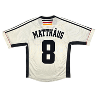 1998/00 Germany Home Football Shirt (S) Adidas 8 Matthaus - Football Finery - FF300076