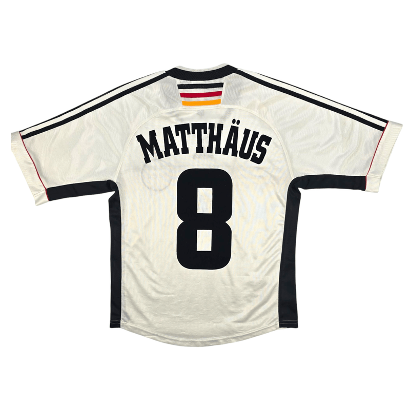 1998/00 Germany Home Football Shirt (S) Adidas 8 Matthaus - Football Finery - FF300076