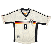 1998/00 Germany Home Football Shirt (S) Adidas 8 Matthaus - Football Finery - FF300076