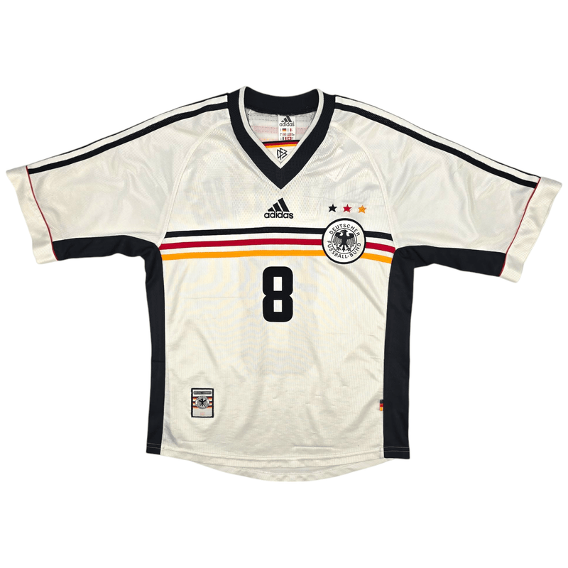 1998/00 Germany Home Football Shirt (S) Adidas 8 Matthaus - Football Finery - FF300076