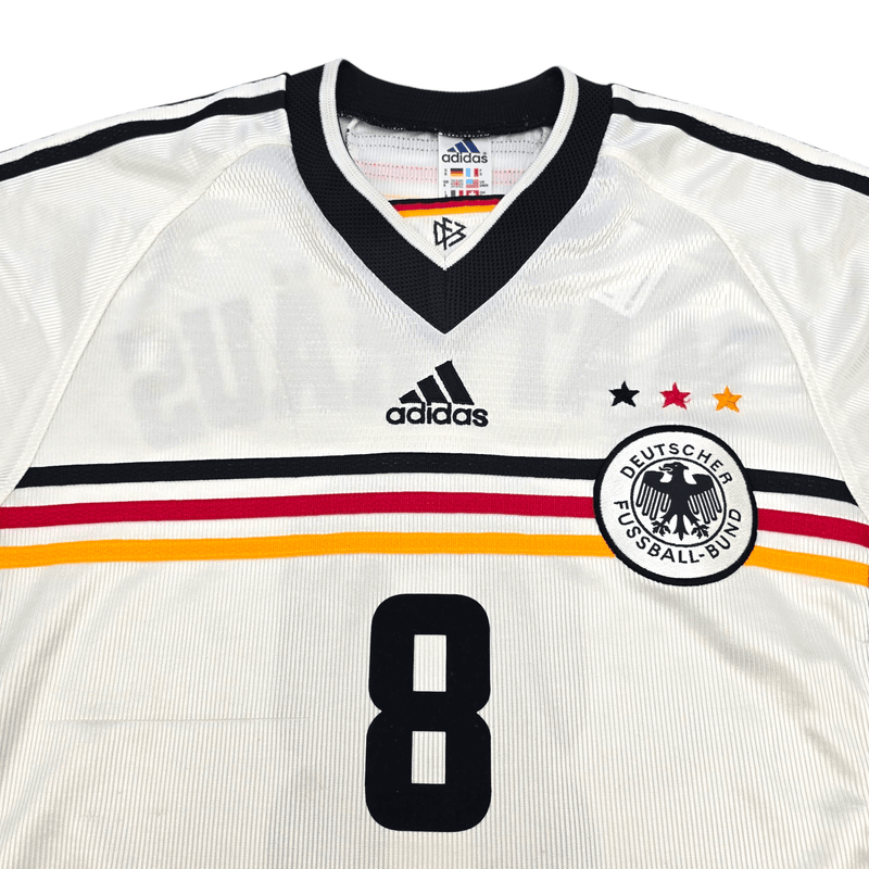 1998/00 Germany Home Football Shirt (S) Adidas 8 Matthaus - Football Finery - FF300076