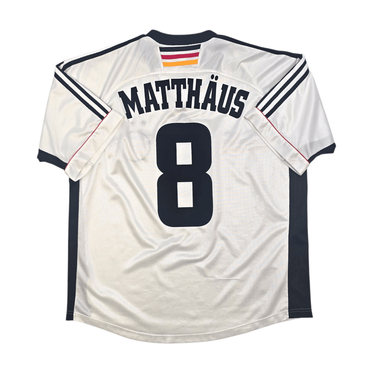 1998/00 Germany Home Football Shirt (XL) Adidas 8 Matthaus - Football Finery - FF302382