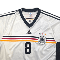 1998/00 Germany Home Football Shirt (XL) Adidas 8 Matthaus - Football Finery - FF302382