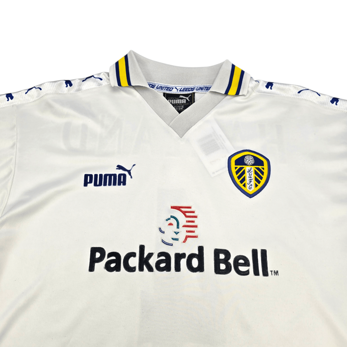 1998/00 Leeds United Home Football Shirt (S) Puma 4 Haaland - Football Finery - FF301593
