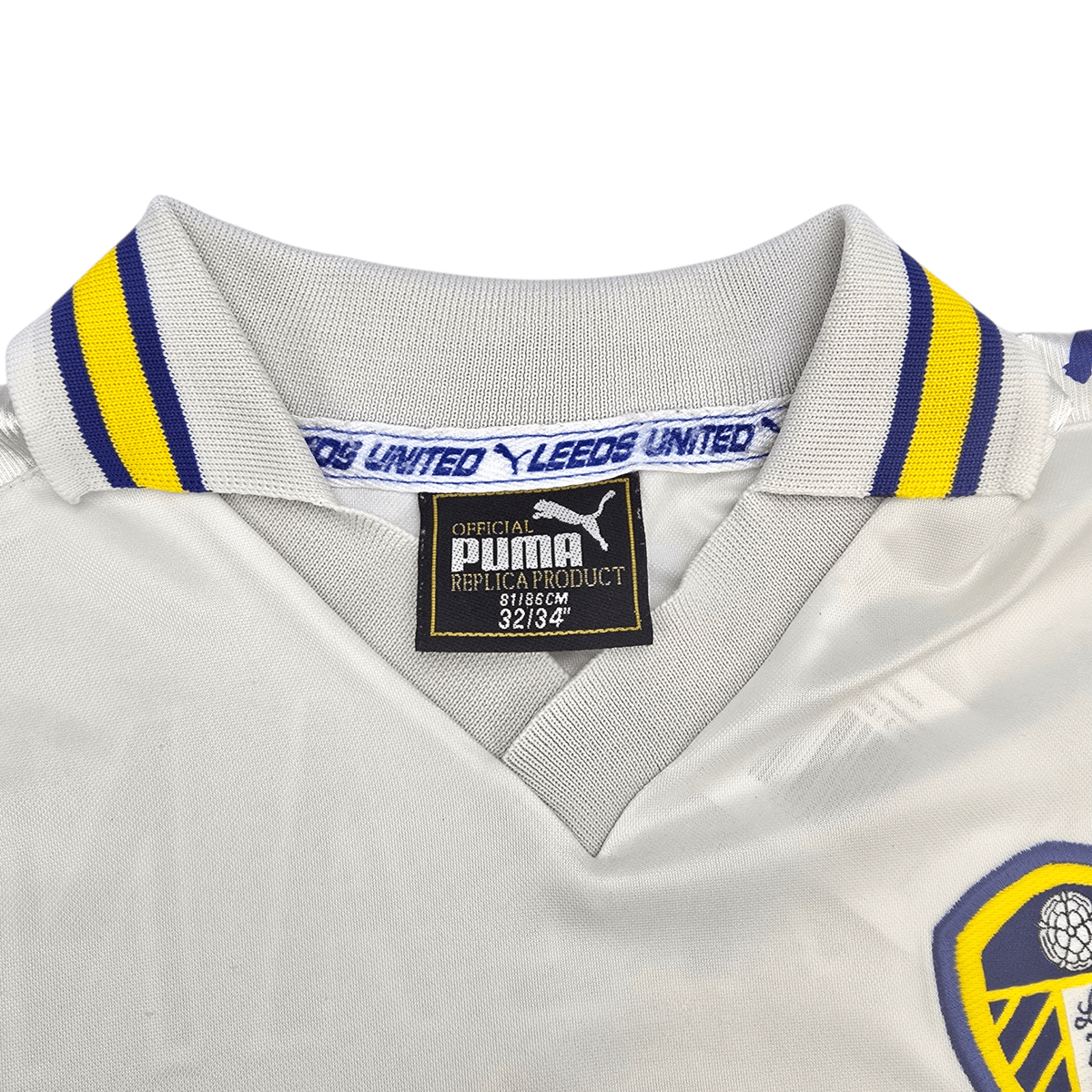 1998/00 Leeds United Home Football Shirt (S) Puma 4 Haaland - Football Finery - FF301593