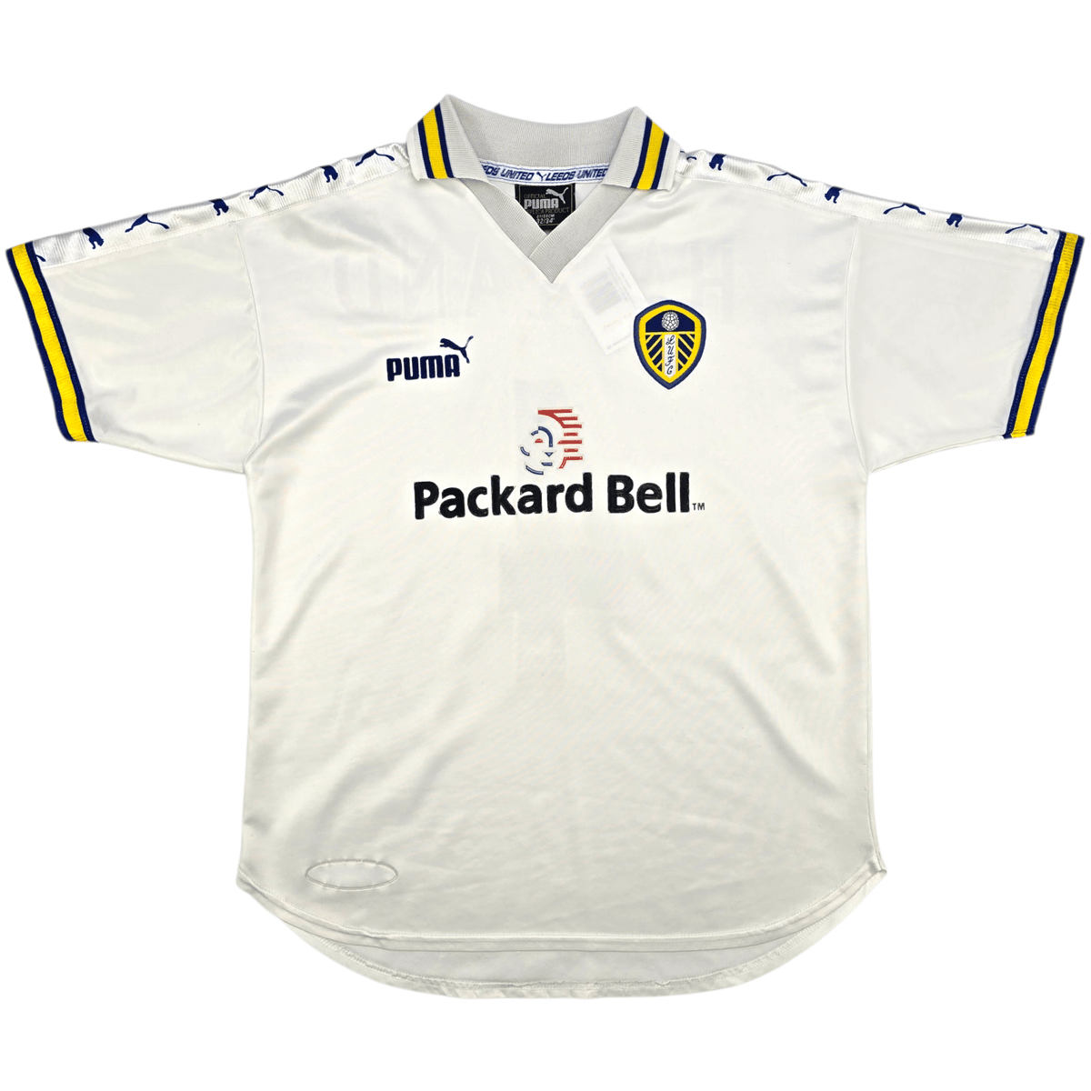 1998/00 Leeds United Home Football Shirt (S) Puma 4 Haaland - Football Finery - FF301593
