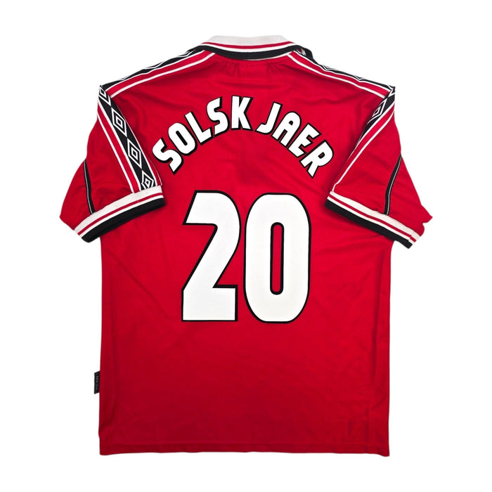1998/00 Manchester United Home Football Shirt (M) Umbro #20 Solskjaer - Football Finery - FF306791