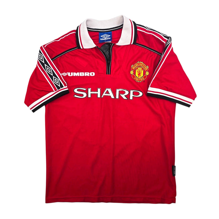 1998/00 Manchester United Home Football Shirt (M) Umbro #20 Solskjaer - Football Finery - FF306791