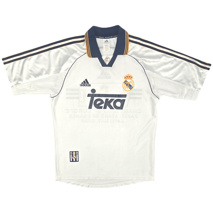 1998/00 Real Madrid Home Football Shirt (S) Adidas (Champions of Europe 2000) - Football Finery - FF204613