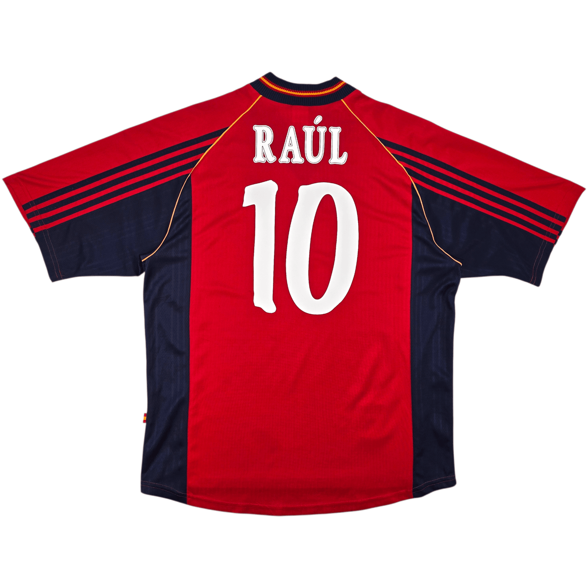 1998/00 Spain Home Football Shirt (L) Adidas 10 Raul - Football Finery - FF302608