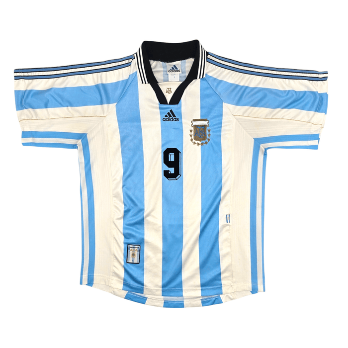 1998/99 Argentina Home Football Shirt (L) Adidas #9 Batistuta - Football Finery - FF300011