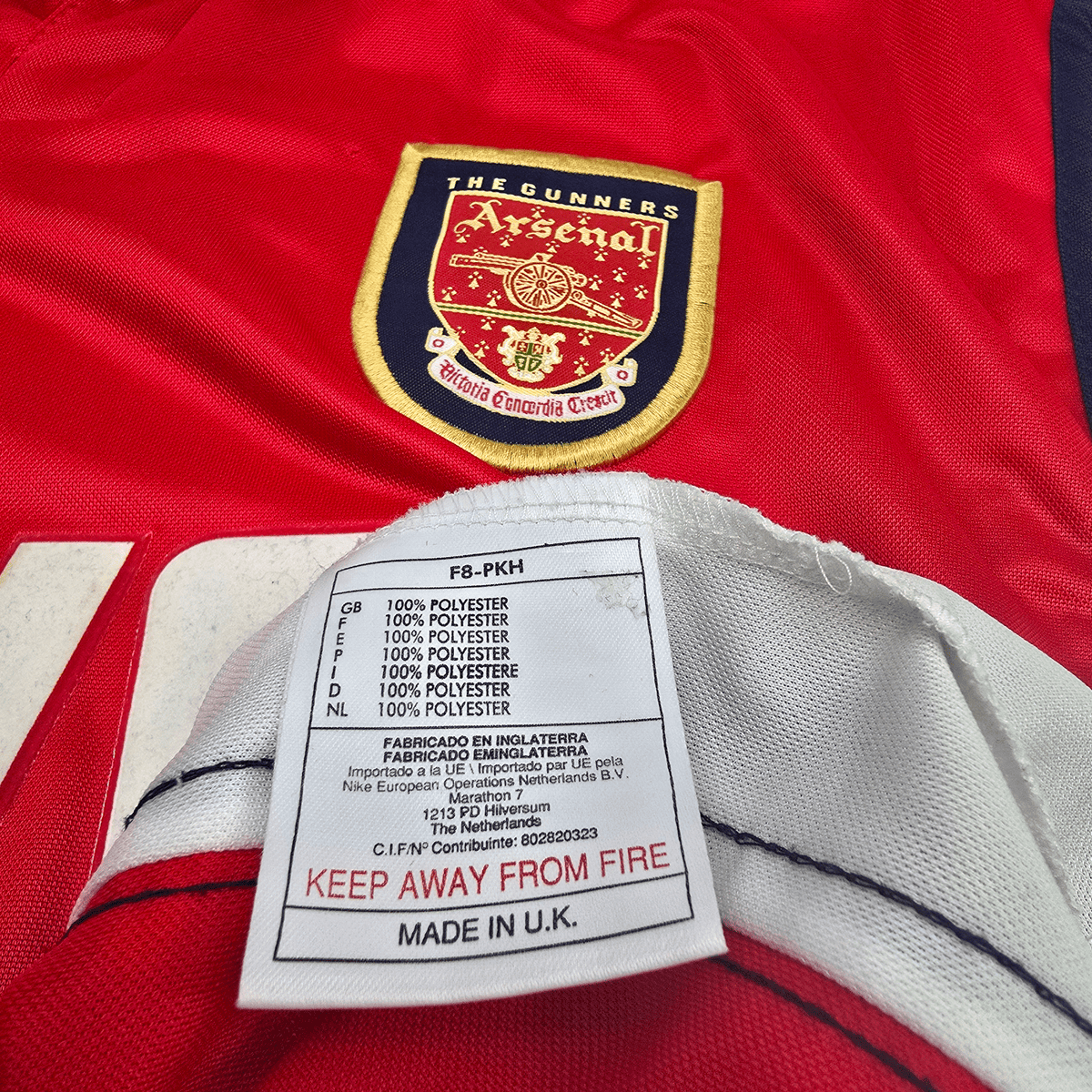 1998/99 Arsenal Home Football Shirt (S) Nike - Football Finery - FF303026