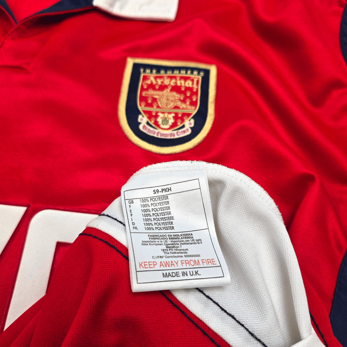 1998/99 Arsenal Home Football Shirt (XL) Nike 9 Anelka - Football Finery - FF303462