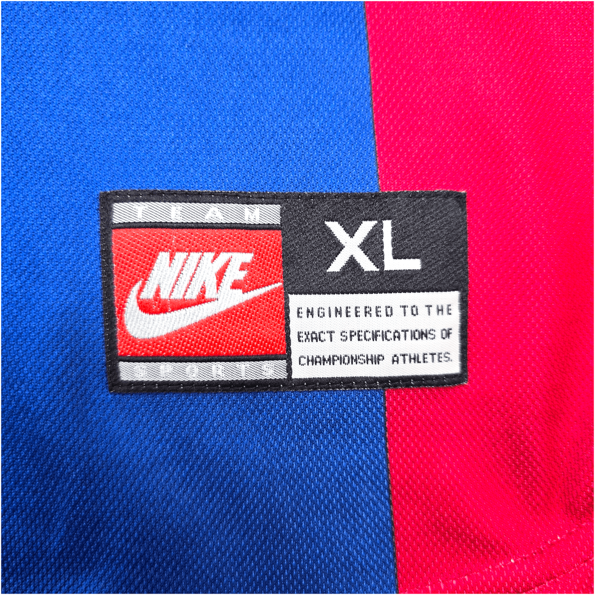 1998/99 Barcelona Home Football Shirt (XL) Nike 11 Rivaldo - Football Finery - FF303638