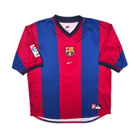 1998/99 Barcelona Home Football Shirt (XL) Nike 11 Rivaldo - Football Finery - FF303638