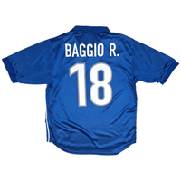 1998/99 Italy Home Football Shirt (M) Nike 18 R.Baggio - Football Finery - FF301689