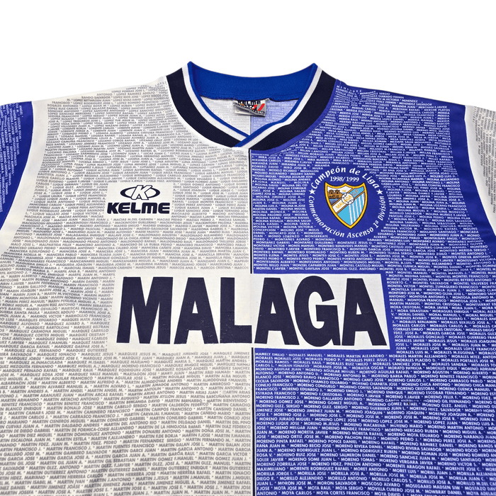 1998/99 Malaga Home Football Shirt (L) Kelme (Special Edition) - Football Finery - FF303215