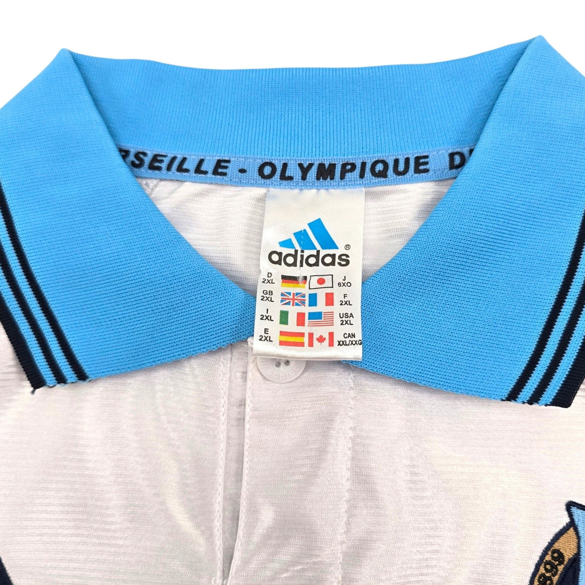 1998/99 Olympique Marseille Home Football Shirt (2XL) Adidas - Football Finery - FF308043