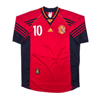 1998/99 Spain Home Football Shirt (M) Adidas 10 Raul - Football Finery - FF305756