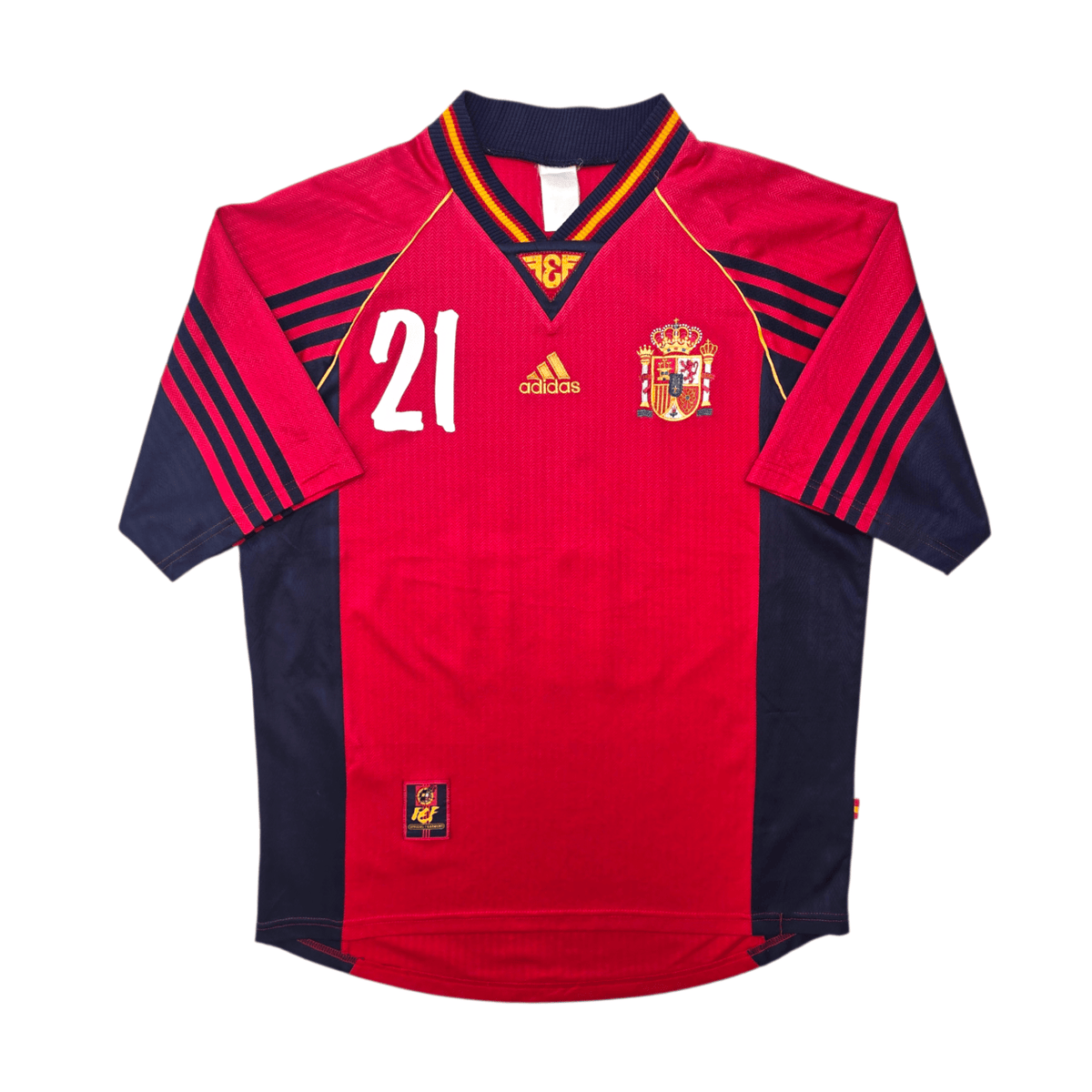 1998/99 Spain Home Football Shirt (M) Adidas 21 Enrique - Football Finery - FF303923