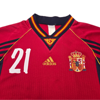1998/99 Spain Home Football Shirt (M) Adidas 21 Enrique - Football Finery - FF303923