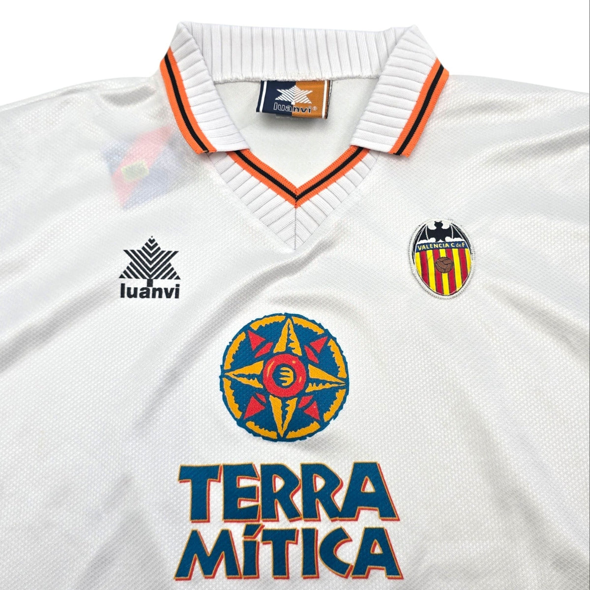 1998/99 Valencia Home Football Shirt (S) Luanvi - Football Finery - FF306431