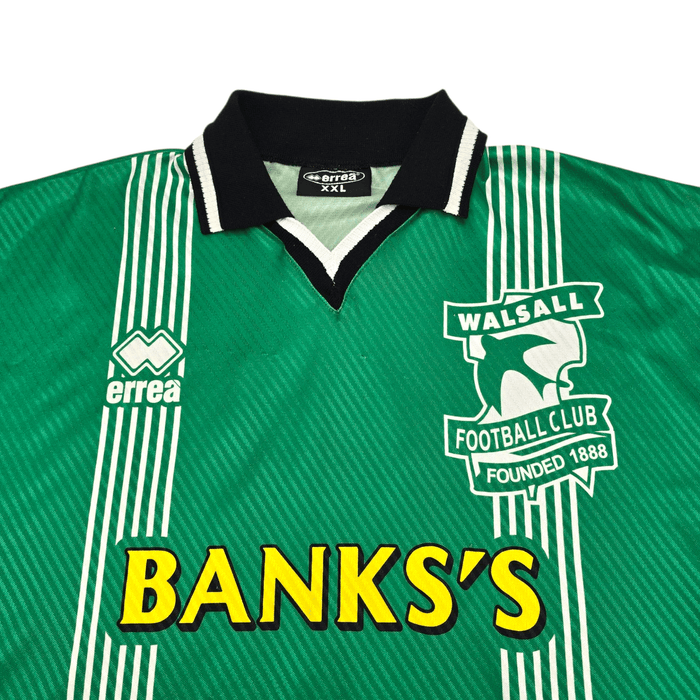 1998/99 Walsall Away Football Shirt (2XL) Errea 6 Matchworn - Football Finery - FF300134
