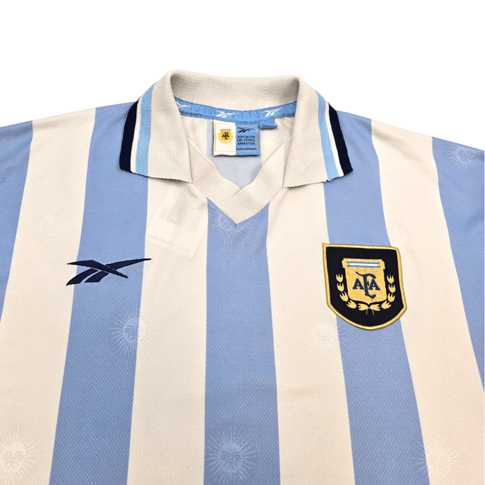 1999/00 Argentina Home Football Shirt (XL) Reebok - Football Finery - FF305218