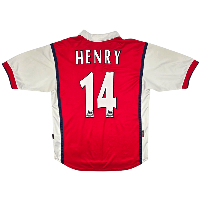 1999/00 Arsenal Home Football Shirt (M) Nike #14 Henry - Football Finery - FF300404