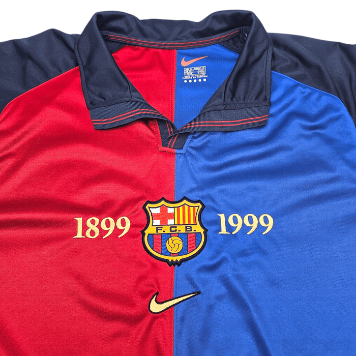 1999/00 Barcelona Home Football Shirt (XL) Nike (Centenary) - Football Finery - FF300980
