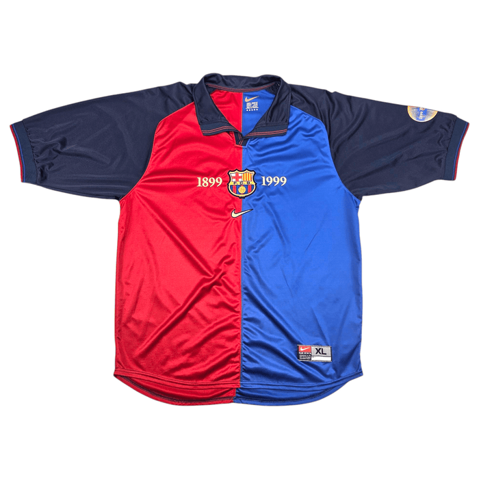 1999/00 Barcelona Home Football Shirt (XL) Nike (Centenary) - Football Finery - FF300980