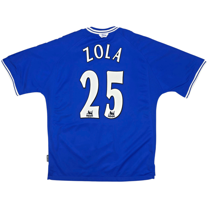 1999/00 Chelsea Home Football Shirt (XL) Umbro 25 Zola - Football Finery - FF302325