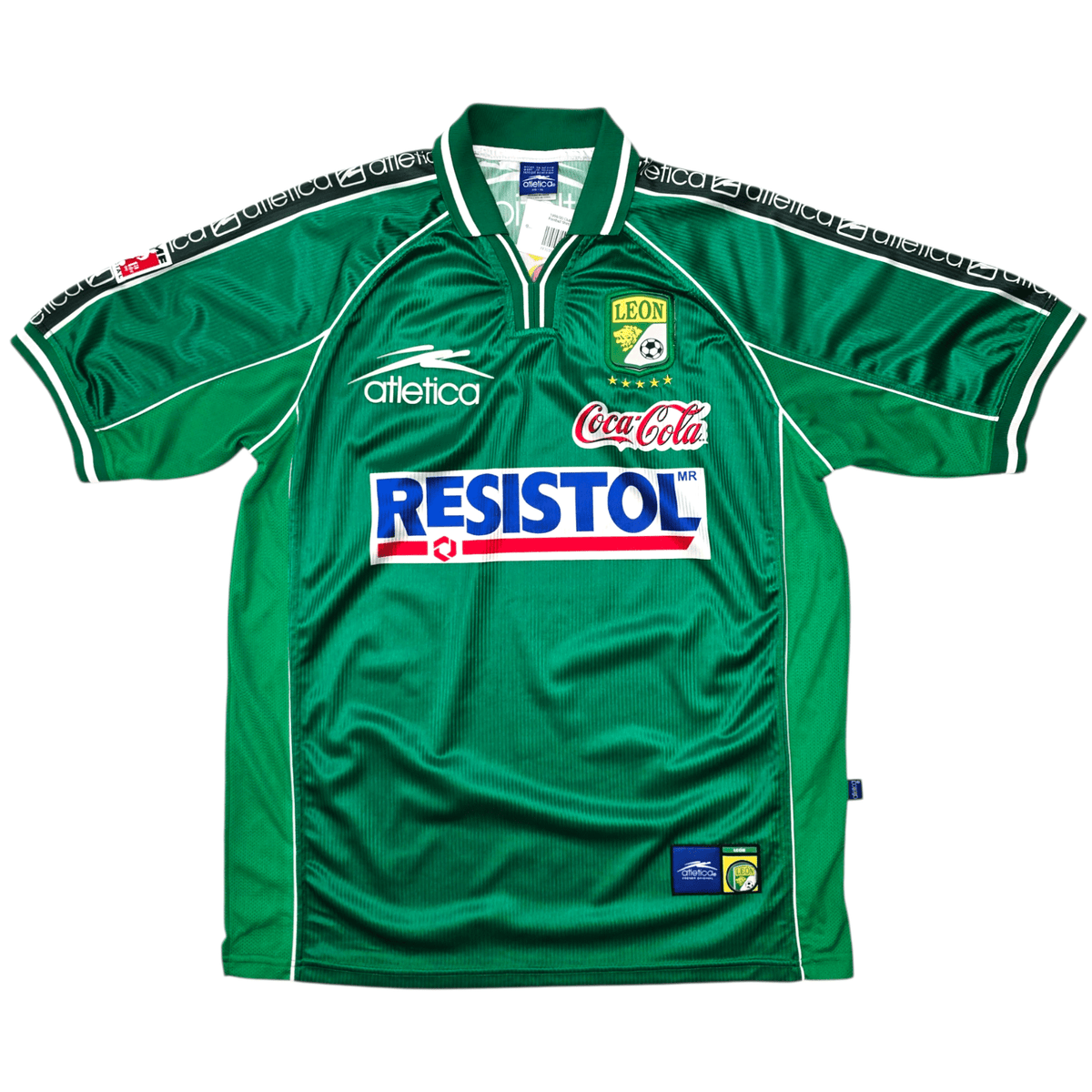 1999/00 Club Leon Home Football Shirt (XL) Atletica - Football Finery - FF305542