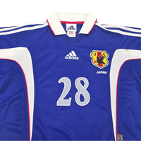 1999/00 Japan Home Football Shirt (S) Adidas 28 Nakata - Football Finery - FF302665
