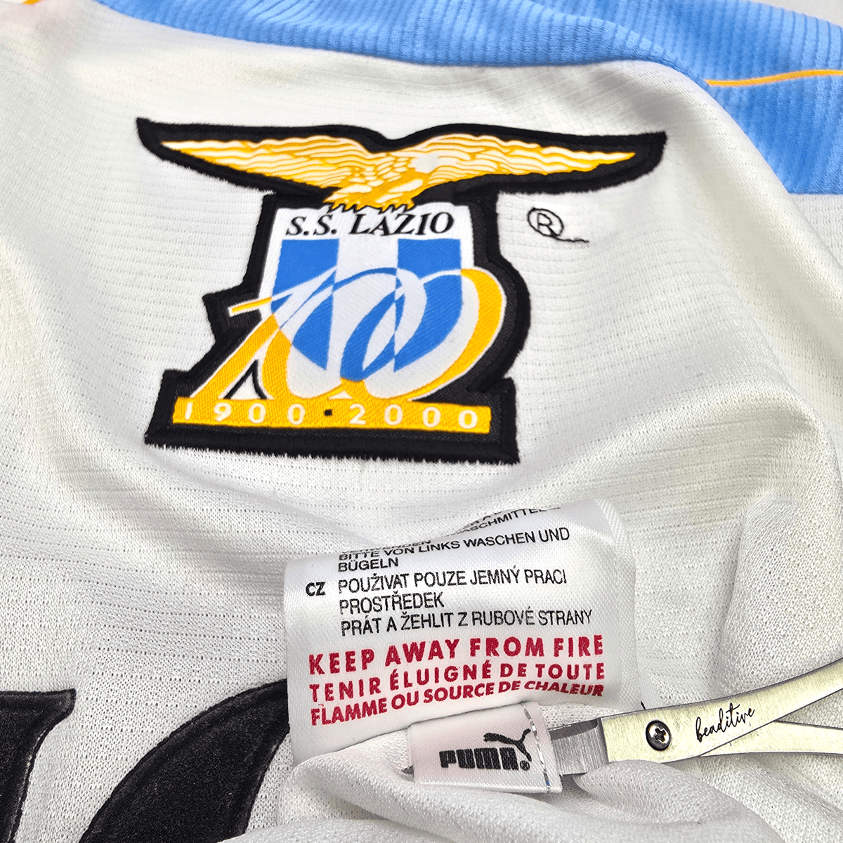 1999/00 Lazio Away Football Shirt (S) Puma 13 Nesta (Centenary) - Football Finery - FF302906