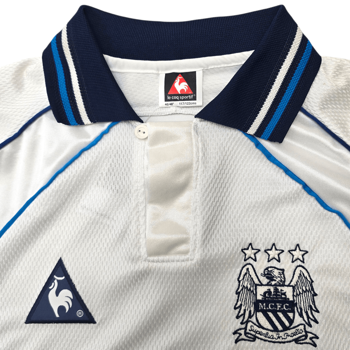 1999/00 Manchester City Away Football Shirt (XL) Le Coq Sportif - Football Finery - FF305473