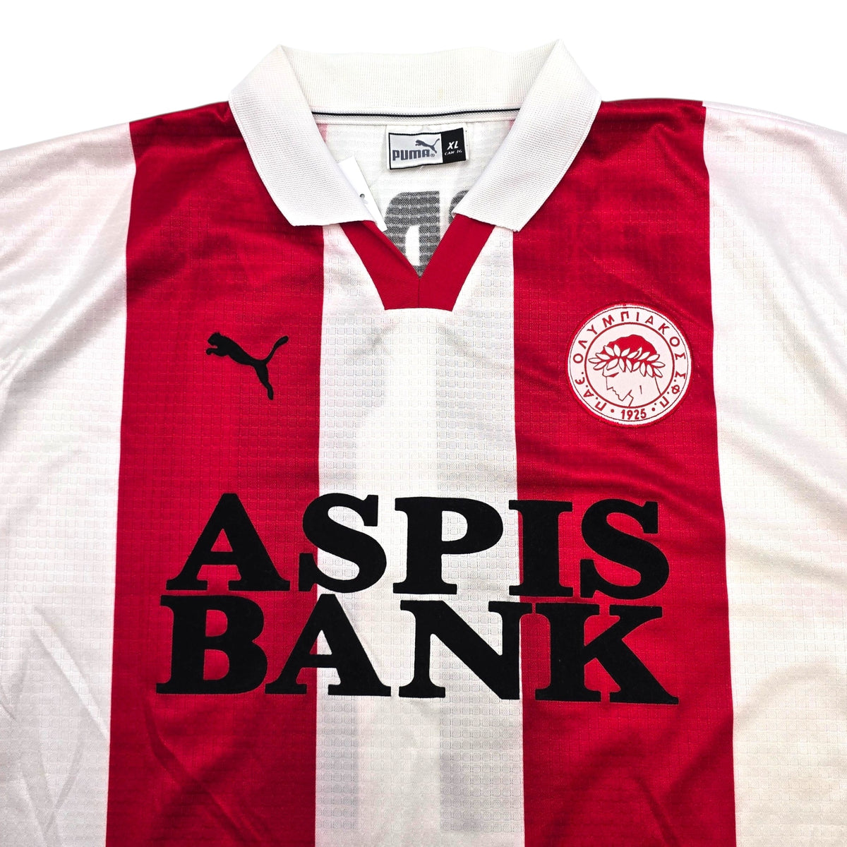 1999/00 Olympiakos Home Football Shirt (XL) Puma 11 Djordjevic - Football Finery - FF305538