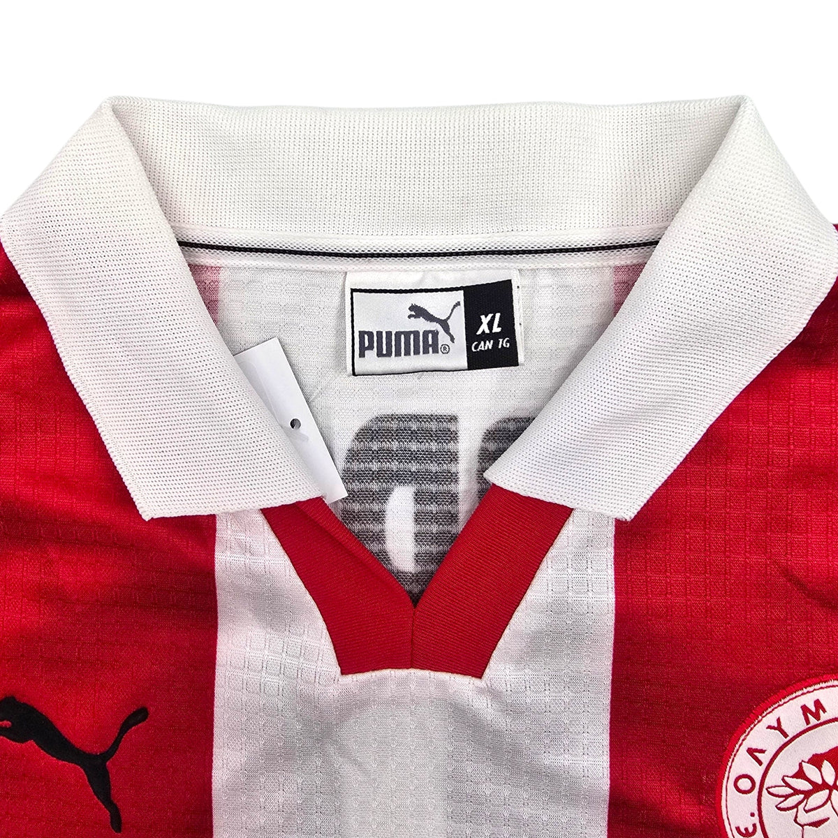 1999/00 Olympiakos Home Football Shirt (XL) Puma 11 Djordjevic - Football Finery - FF305538